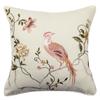 VIKAMA Floral And Bird Print Cushion Cover Rustic Style Fresh Floral Pattern Cushion Living Room And Bedroom Decorative Cushion