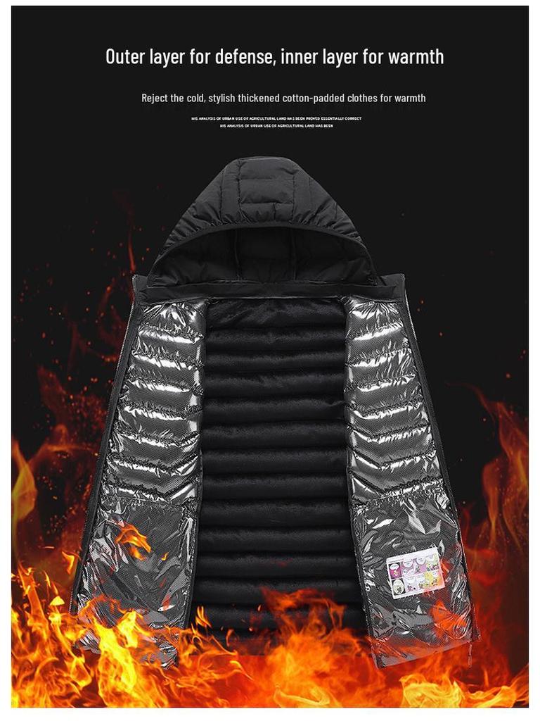 Men's Slim Fit Hooded Cotton Jacket - Warm, Lightweight, & Trendy for Autumn/Winter