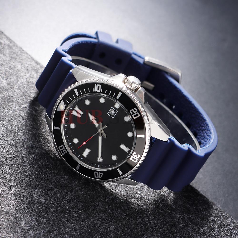 20mm 22mm Silicone Sport Strap Waterproof Diving Universal Watchband Stainless Steel Buckle Men Rubber Replace Watch Band Belt