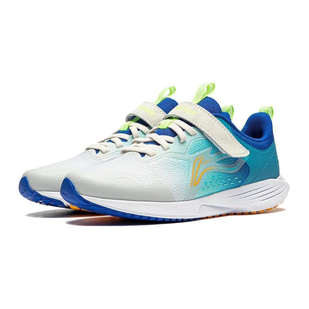 Li Ning Kids Versatile Non-Slip Shock Absorbing Low-Top Running Shoes Kids running shoes White Green YKFU070-1