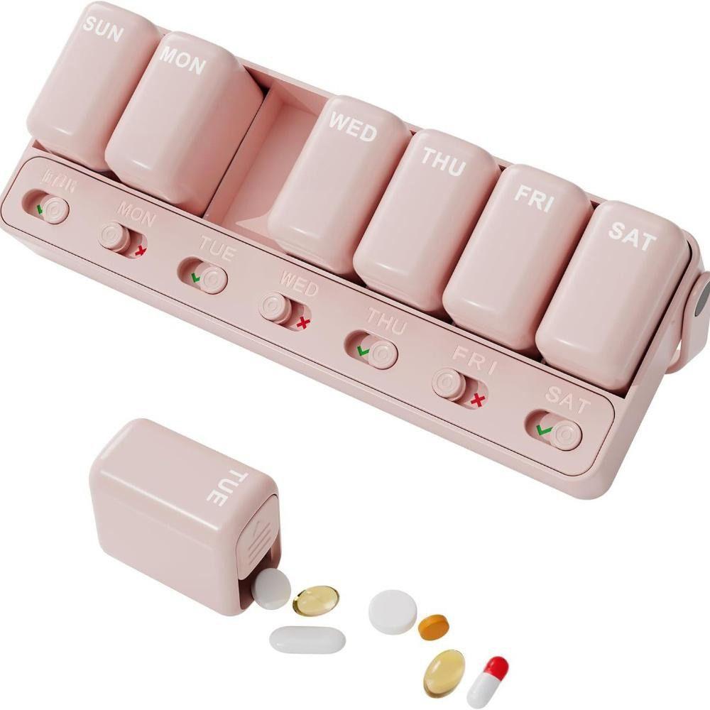 Detachable Weekly Pill Organizer 7-Grid Pill Dispenser Portable Medicine Storage Case  Home