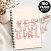 School Season Girl Inspirational Diary Yes Girl You Can Explosive Notebook Notebook