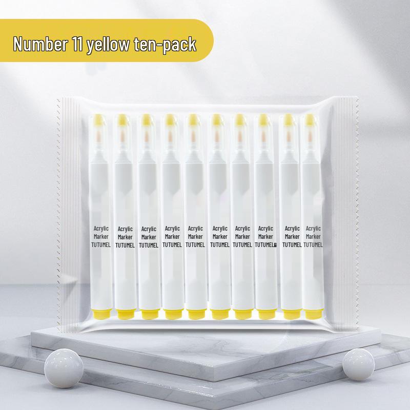 Single Color 36-Pack Waterproof Art Markers - Black, White, Red Opaque - Ideal for Kids' Painting