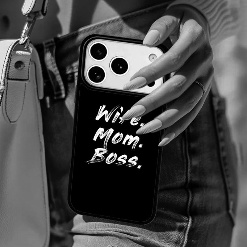 Wife Mom Boss Funny Phone Case For iPhone 17 Air 14 15 13 12 Max Cover For Apple 16e 11 Pro Max Plus Coque