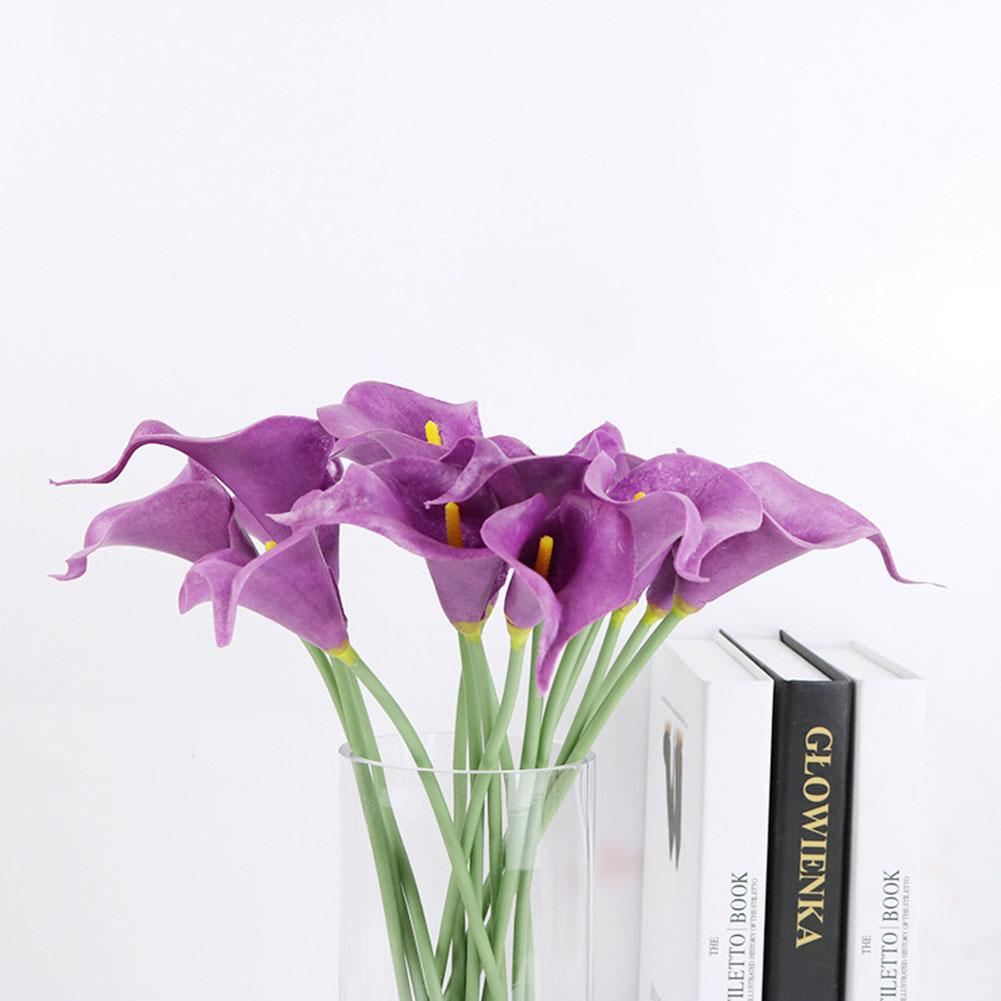 PU Artificial Flowers Parties Weddings 10 Head 10pcs 34cm