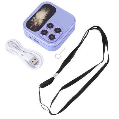 2G Flip Tiny Cell Phone for Seniors Dual Nano SIM FM Radio Media Player LED Flashlight HD Rear
