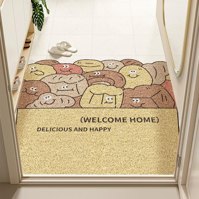 Cartoon Irregular Silk Mat Door Scraping Dirt Can Cut The Foot Mat Wear-resistant Anti-slip Door Mat