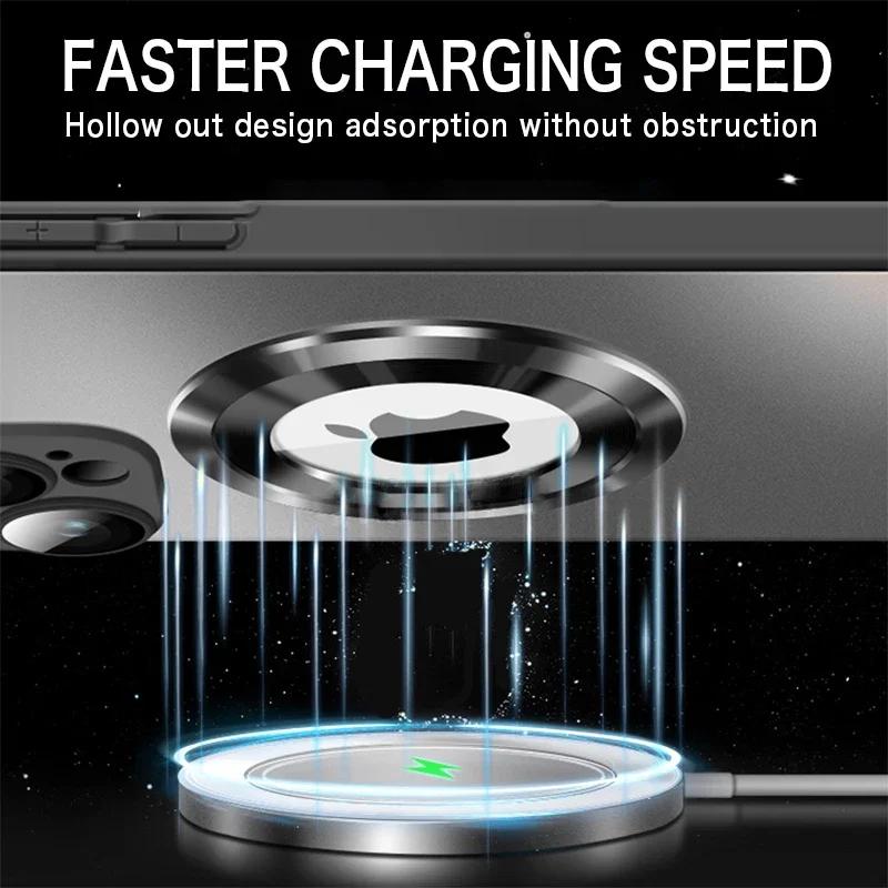 Luxury Magnetic For Magsafe Case For iPhone 17 16 15 Pro Max 14 13 12 11 Camera Protection Shockproof Wireless Charging Cover