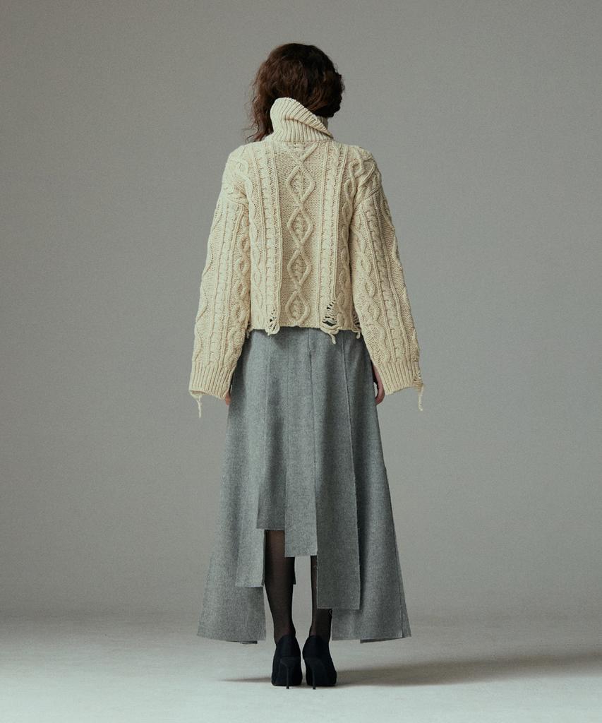 Meuameu Cable Destroyed Knit