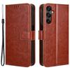 For Samsung Galaxy M55 5G/C55 5G/F55 5G Case Crazy Horse Texture Leather Phone Cover with Wallet Stand
