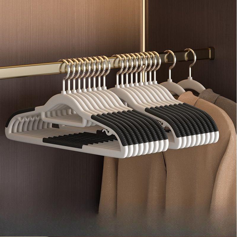 Double-position Clothes Hanger, 10 Pieces Per Pack, Seamless, Anti-shoulder Corner, for Household Use, Plastic Clothes Hanger, Anti-slip Function