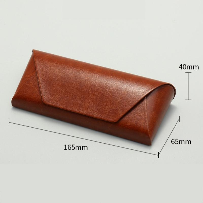 Leather Glasses Case Portable Men Women Sunglasses Myopia Presbyopia Storage Box Anti-Pressure Eyeglasses Case