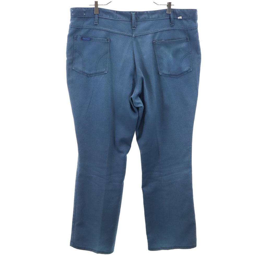 Dickies 80s Talon Zip Vintage Work Pants W42 Blue Biggs Men's Used