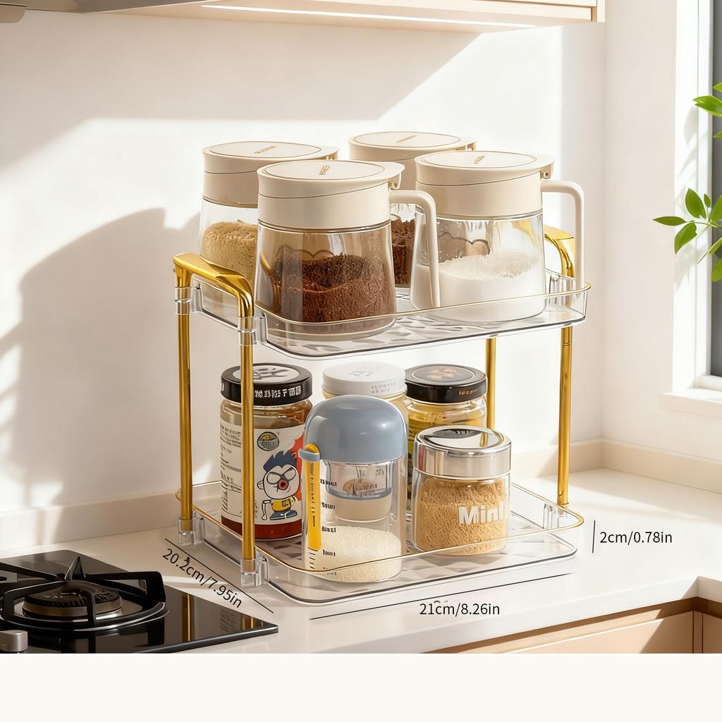  2/3 Tiers Kitchen Countertop Organizer Plastic Storage Rack Large Capacity Drying Cup Holder Tea Coffee Mug Shelf