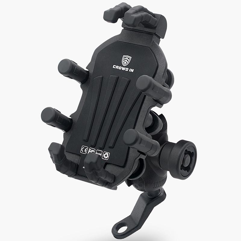 

WUPP CS-1990D1 Anti-theft Motorcycle Phone Holder Rearview Mirror Aluminum Alloy Phone Mount Clamp Type A