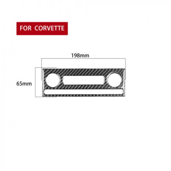 For Chevrolet Corvette C6 05-07 Carbon Fiber Interior Climate Control Cover Trim