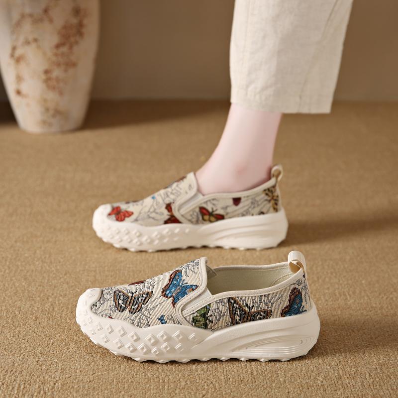 

Женские тканевые лоферы CRLAYDK с принтом, мокасины для вождения, повседневные слипоны, удобные, легкие балетки для ходьбы, рабочая обувь 40