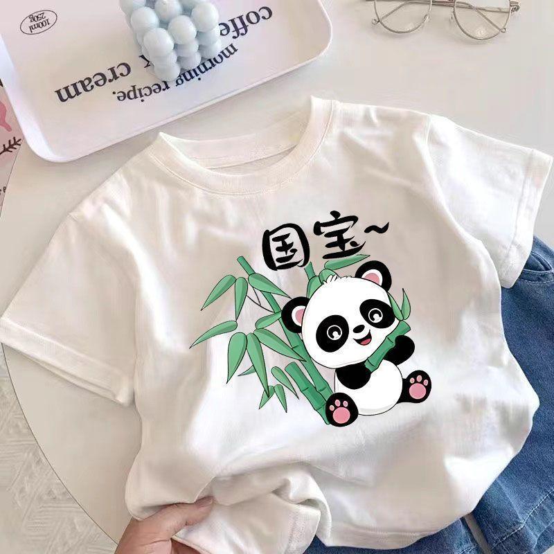 Bestselling Panda Summer Tshirts for Boys and Children Halfsleeved Summer Wear Shortsleeved Stylish Boys Tops Polyester