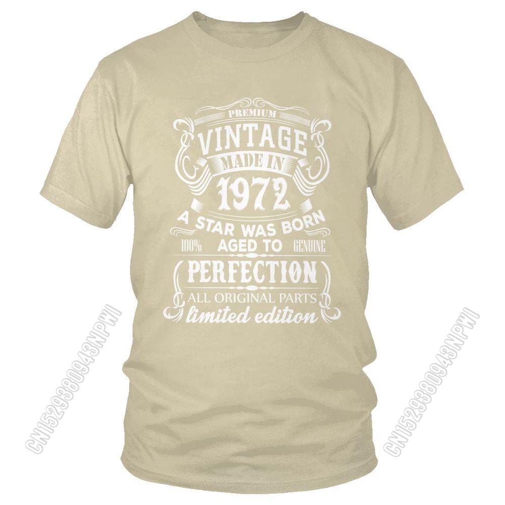 T-Shirt Men Short Sleeve T Shirt 100% Cotton Coupe Ample Idéal Comme Cadeau D'anniversaire Collection Été 1972 Custom Gift