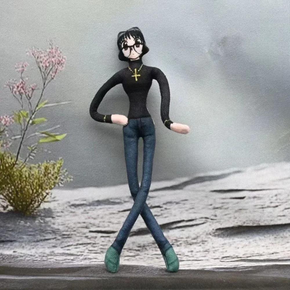 Anime Hunter Killua Zoldyck Cosplay Plush Doll Stuffed Dolls Cute Plushies Room Decoration Abstract Wire Joint Twistable Gifts