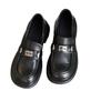 Platform Loafers Women's 2025 New Autumn Versatile Black Small Leather Shoes British Style French Retro Flat Shoes