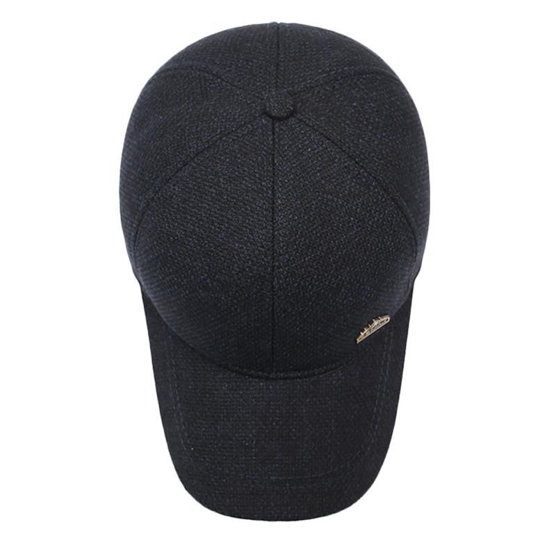 Middle-Aged and Elderly Warm Fleece Hat Autumn Winter Baseball Cap Cold-Proof Outdoor Cotton Cap Men's Thick Cap