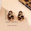 Leopard Print Spiral Stud Earrings Niche Design Earrings Elegant Retro Ear Jewelry