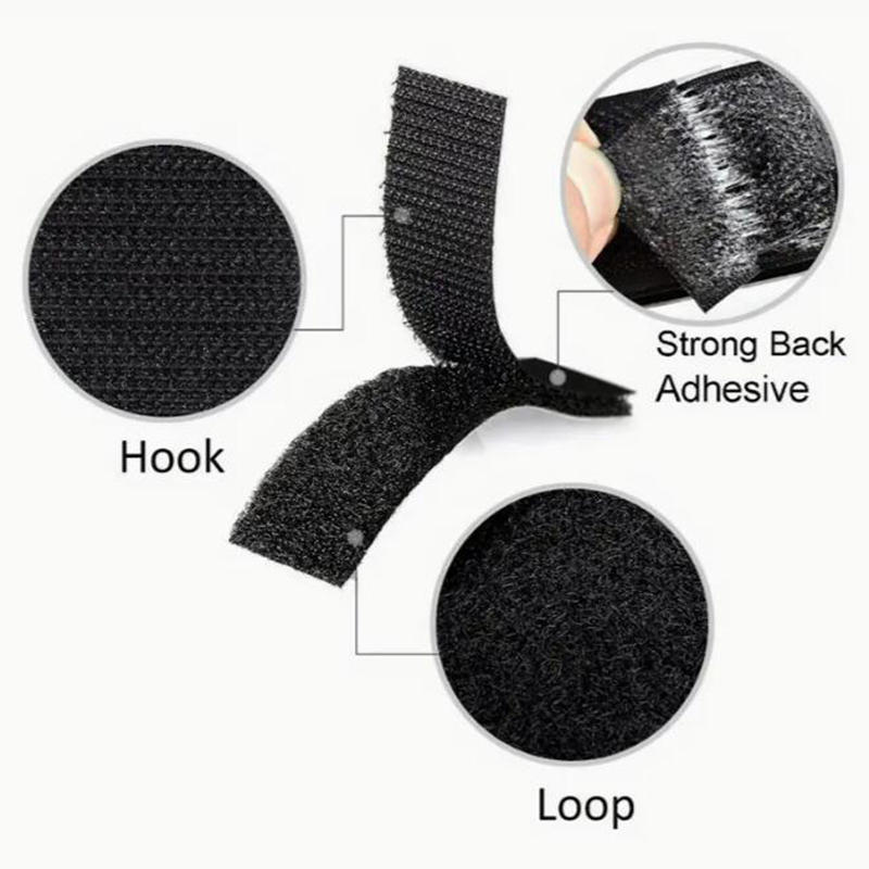 Self-adhesive Tape Adhesive Backed Punch Tape Rounded Corner Velcro Hook and Loop Sub-buckle Hook and Loop Tape