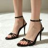 Elegant Women's Shoes Luxury Designer High-Heeled Sandals for Women Summer Sexy Peep-toe Ankle Strap High Heeles Party Shoes