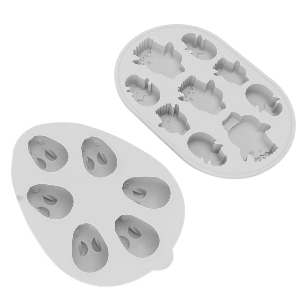 2Pcs Silicone Baking Mold Bunny Chick Style Food Grade Silicone Easy Release Chocolate Molds for
