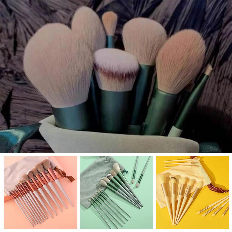 

13PCS / Set Косметический макияж Кисть Пудра Тени для век Тональный крем Румяна Смешивание Инструмент