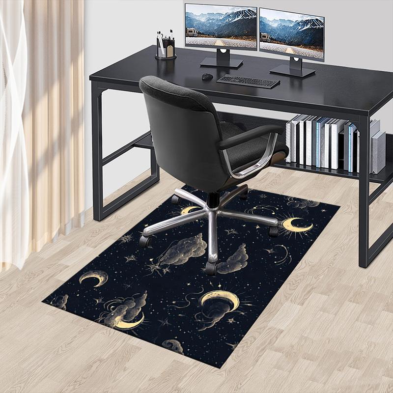 

moon cloud Crystal Velvet chair mat Area Rug - Non-Slip, Floor Mat, Office Desk Chair Rugs, Bedroom Decor.Christmas Gift-1106023 60cm by 90cm