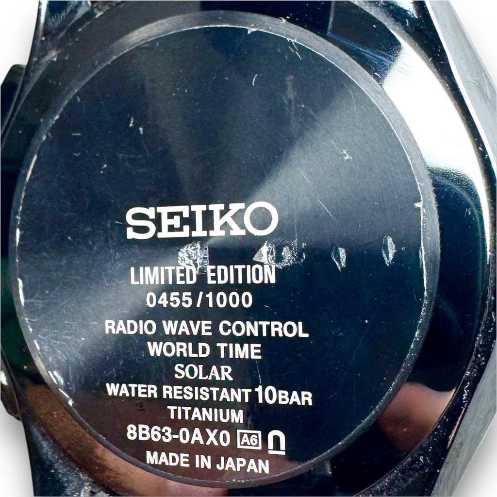 [USED] Limited to 1000 pieces, SEIKO Brightz 20th Anniversary 8B63-0AX0 Titanium