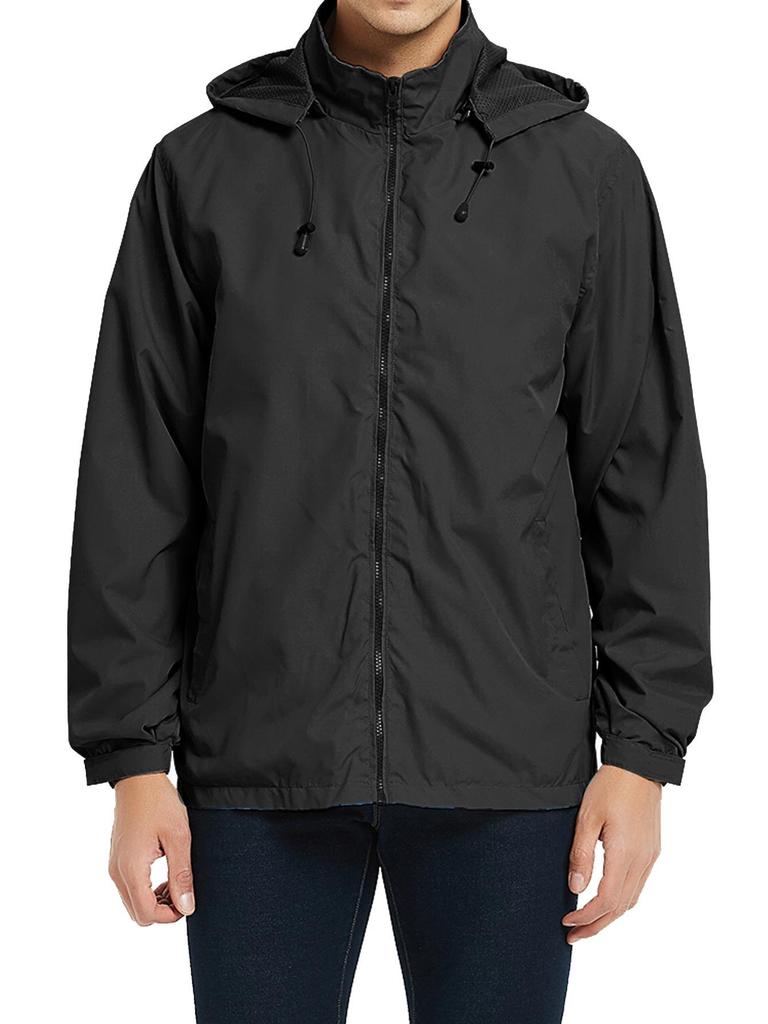 Men's Waterproof Windproof Outdoor Hooded Soft Shell Jacket for Autumn/Winter