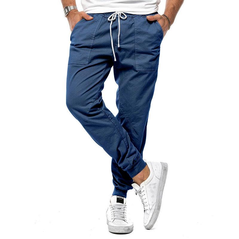 Spring and Summer Men's Classic Drawstring Woven Casual Sports Pants Loose and Comfortable Fashion Drawstring Pants