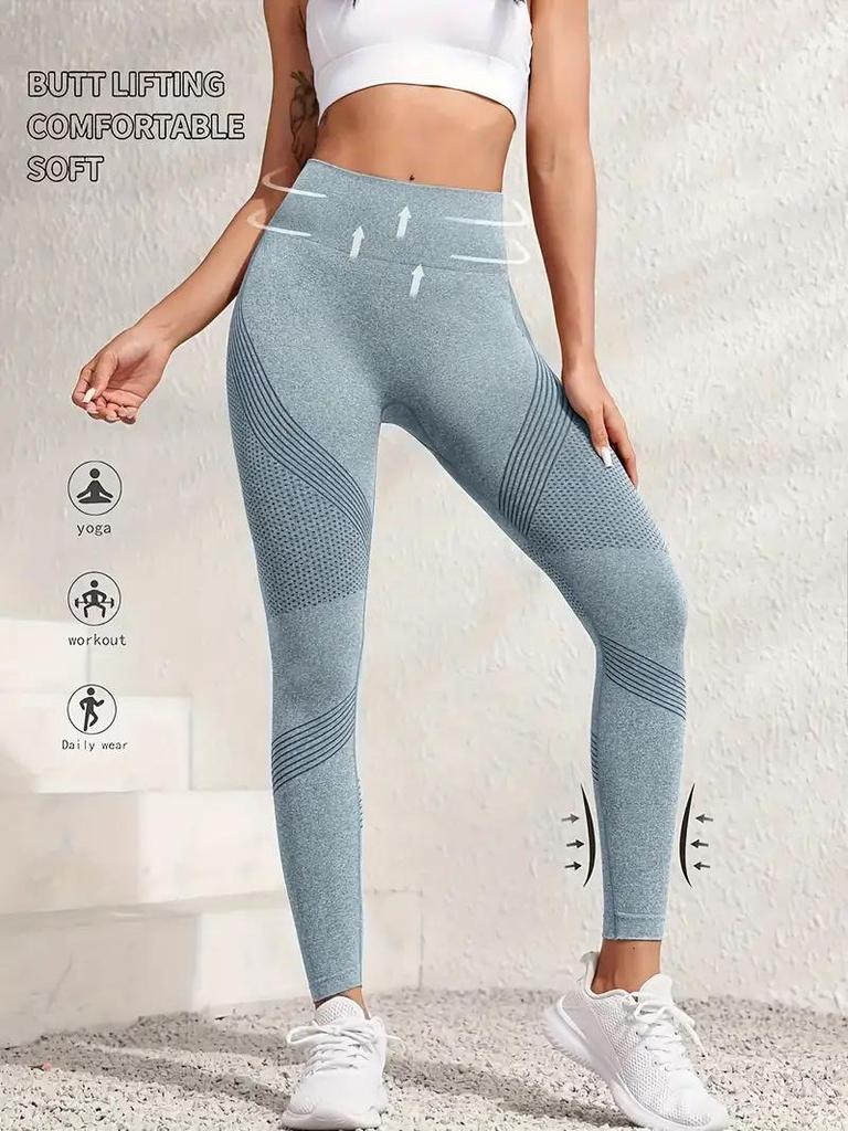 Seamless High-Waist Yoga Leggings: Quick-Dry, Peach Butt Design for Training & Running