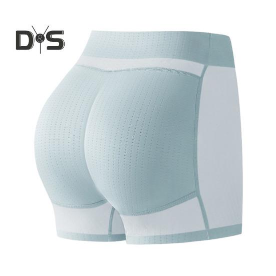 Women Underpants Hollow Mesh Patchwork Tummy Control High Waist Butt-lifted Lift Plump Curves Fake Butt Padded Butt Enhancer Sponge Hip Pad