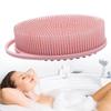 Reusable Silicone Bath Brush With Hanging Hook For Effective Skin Cleansing