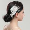 Gold Silver Color Women Hair Pins Pearl Crystal Handmade Bridesmaid Hair Clip White Silk Flower Hair Ornaments