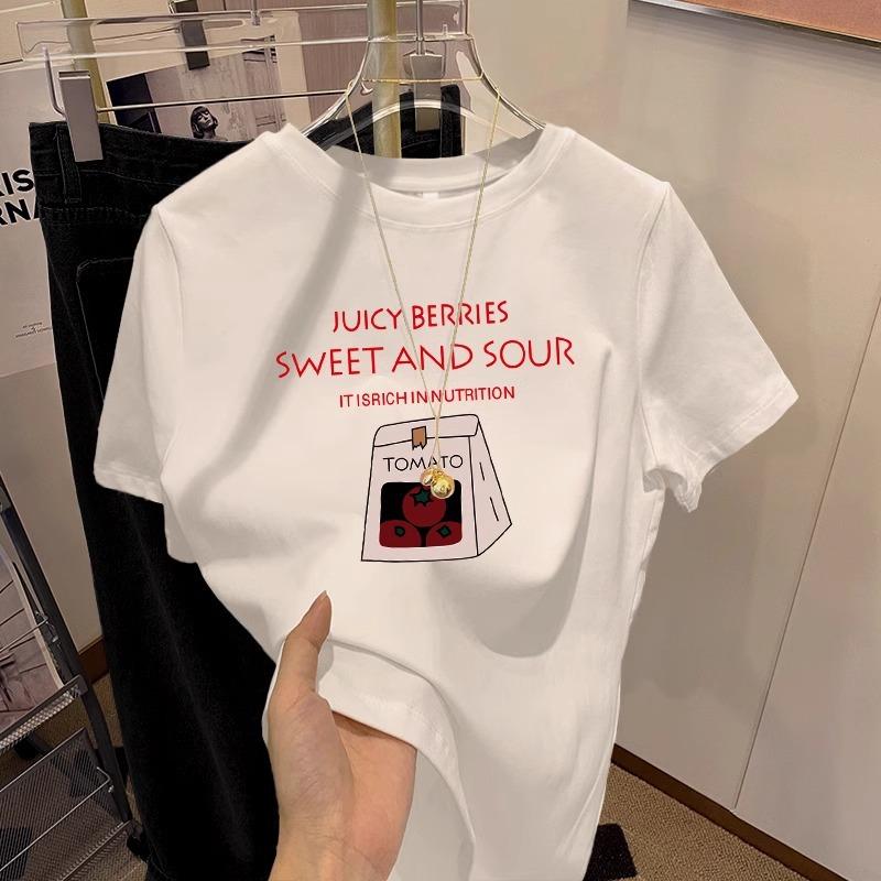 2025Printed Short Sleeve Plus Size Women's Short Sleeve T-Shirt Summer Loose Women's T-Shirt High Quality Letter Pattern CCXX219