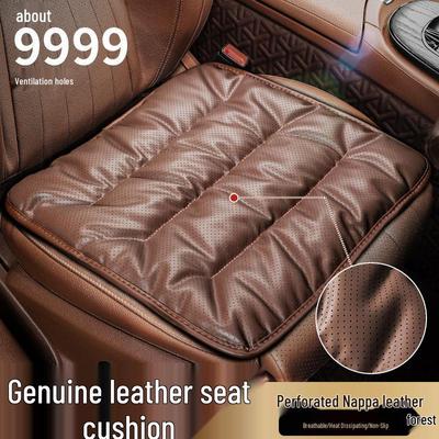 Universal Premium Nappa Leather Car Seat Cushion for All Seasons, Single Piece, Compatible with Mercedes-Benz and BMW