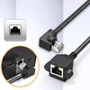 Cat6 Rj45 Extension Cable RJ45 Right Angle Adapter Shielded Connectors for Cat5e Cat5 Networks
