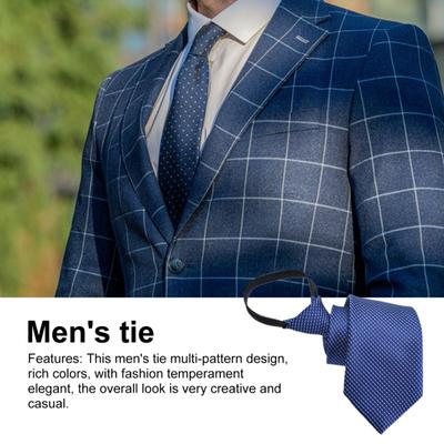 Krawatte für Herren, Business-Krawatte, mehrere Muster, satte Farben, ohne Knoten, legere Krawatte für Bankette, Hochzeiten