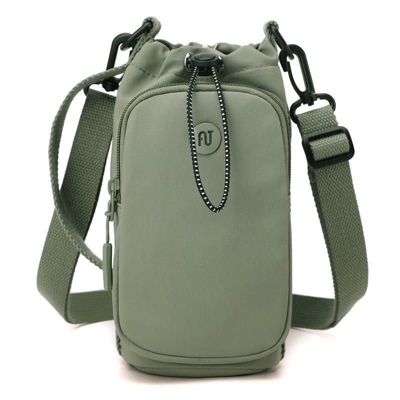 

Жіноча міні маленька сумка Сумка для мобільного телефону Сумка для пляшки з водою Багатофункціональна сумка через плече темно-зелений колір