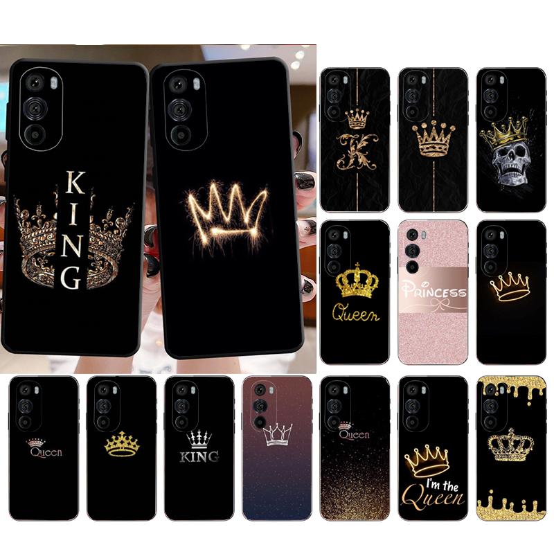 Phone Case For Motorola Edge 50 40 Pro 60 50 40 30 Ultra Neo Fusion Moto G85 G72 G53 G54 G84 G13 G32 King Queen Crown