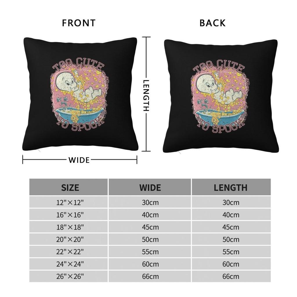 The Friendly Ghost Casper  Square Pillowcase Cushion Cover Pillow Case Throw Pillow Cover for Home Bedroom Car
