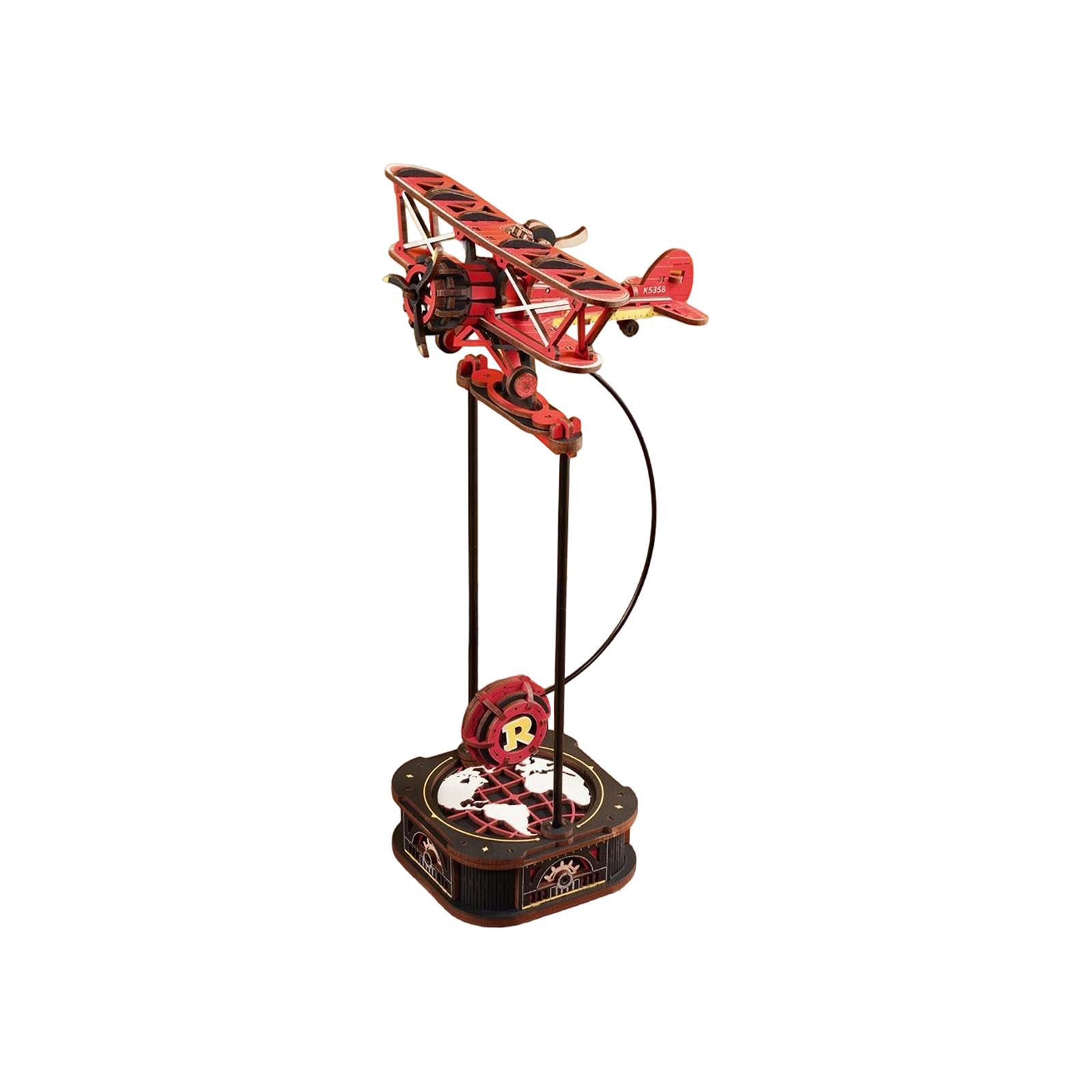 

3D Деревянный Пазл, Модель Качелей Самолета, 3D Модель-Пазл, Набор для Сборки, Креативный Подарок на День Рождения Рождество для Взрослых и Подростков One Size красный