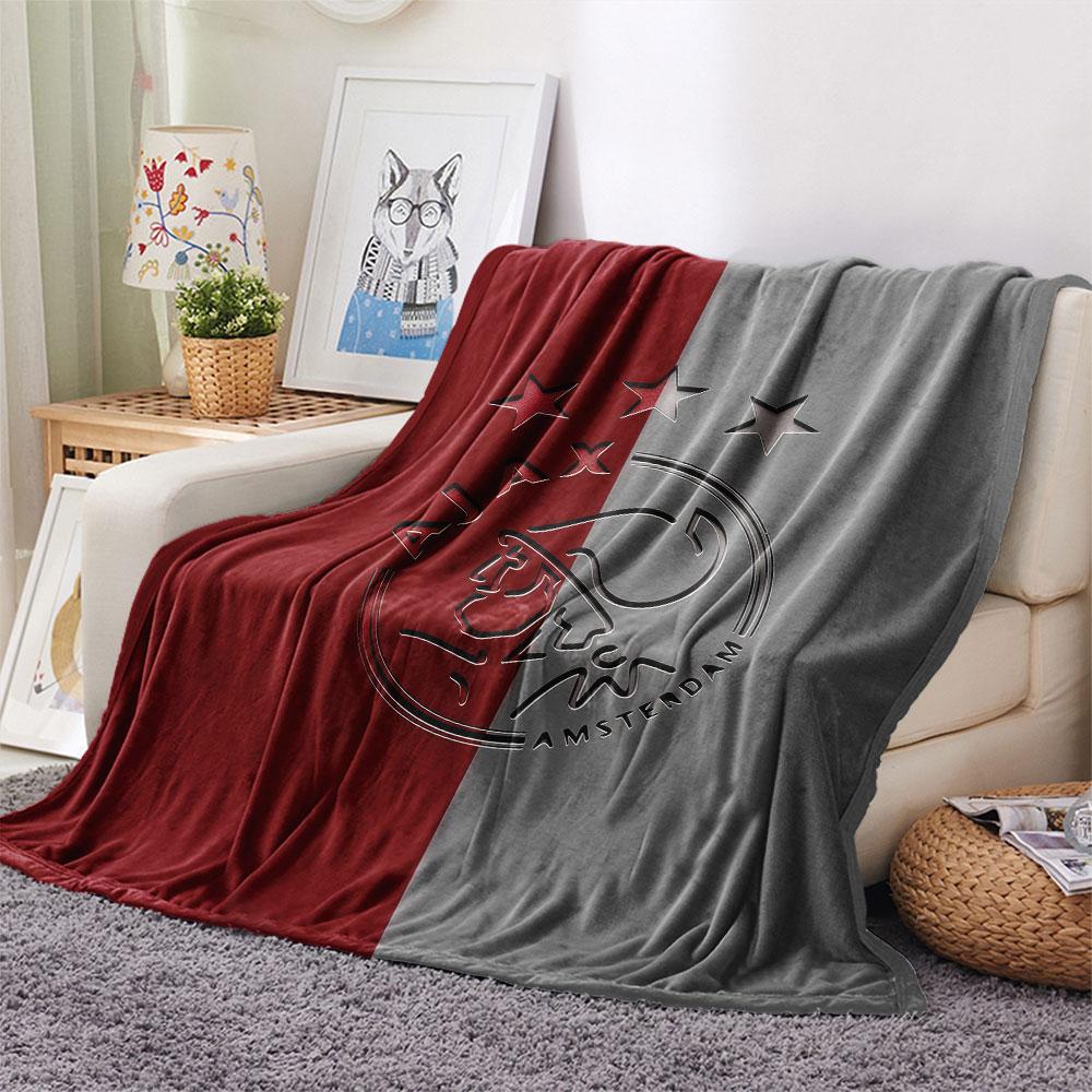 1PC AFC Ajax Patterned Flannel Blanket Suitable For All Seasons for Home Decor Warmth and Comfort Gifts Holiday Present
