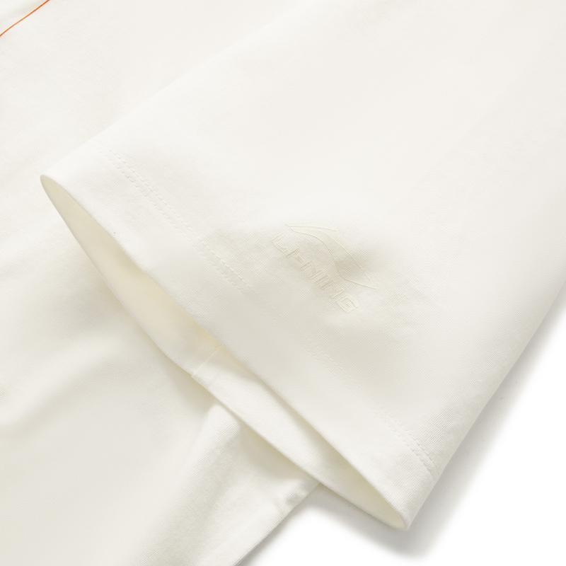Li-Ning Fashionable Comfortable Sports T-Shirt Men tops Off-White AHSV341-3