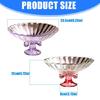 Sophisticated High Foot Glass Display Bowl Organiser With Butterfly Knot Detail For Living Room Decoration